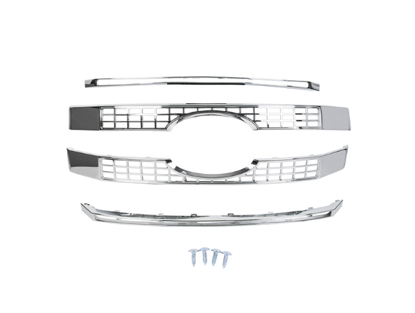 Chrome automotive grille replacement kit