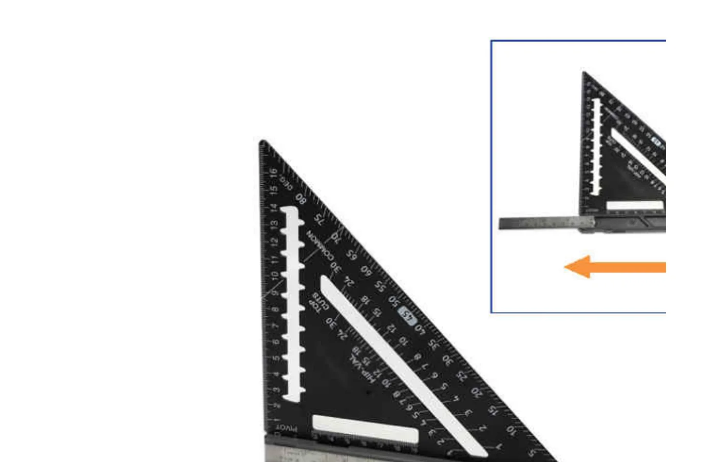 Multifunctional triangular measuring ruler