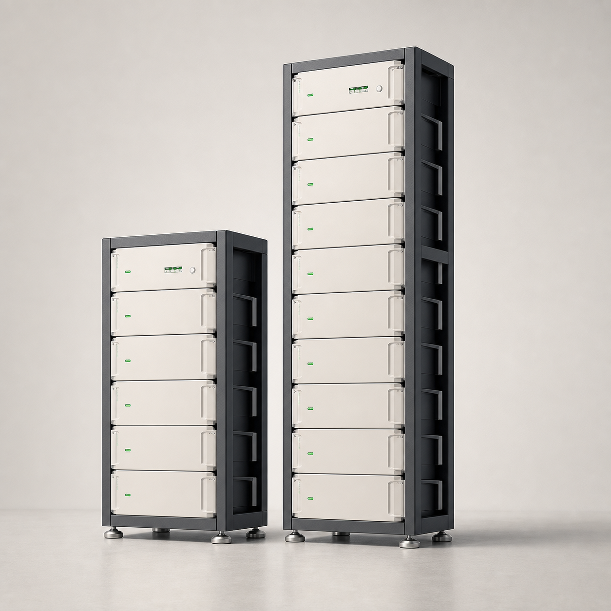 Unbranded modular residential battery towers